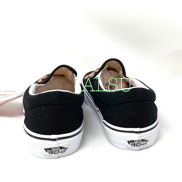 🎁 Santa Class Deal 🎁 VANS Classic Slip On Breast Cancer Canvas Black Women's - Picture 6 of 11